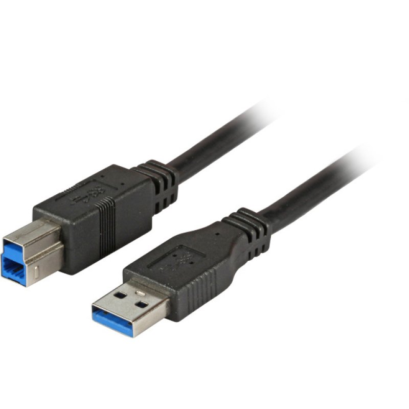 EFB Elektronik 5.0m USB 3.0 A/B câble USB USB 3.2 Gen 1 (3.1 Gen 1) 5 m USB A USB B 5 Gbit/s Noir