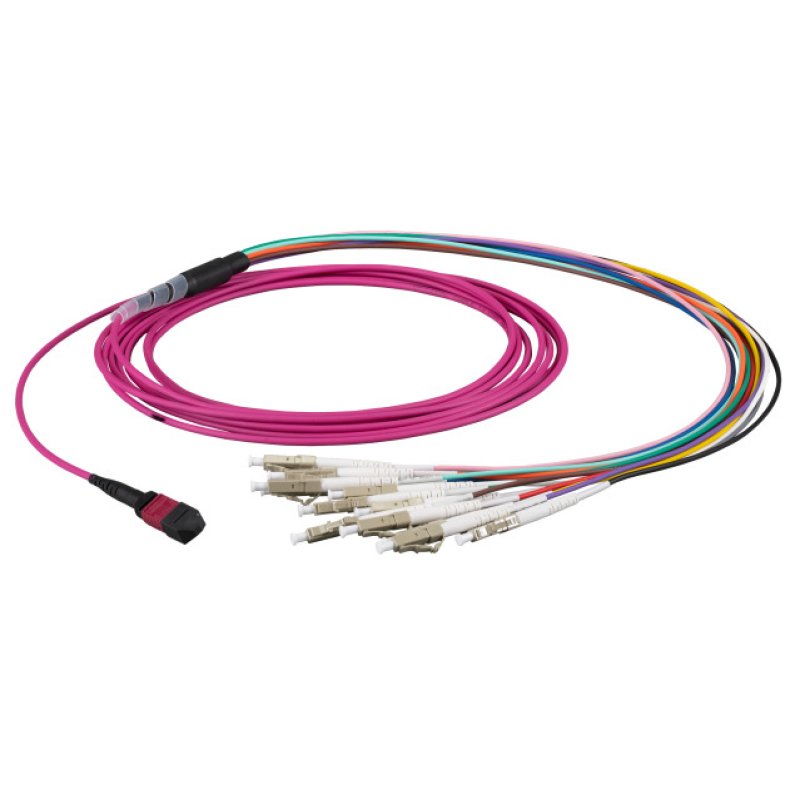 EFB MTP(F)-LC Trunkkabel OM5 12 Fasern Typ B LSZH limettengrn 7,5m