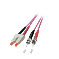 EFB Duplex Patchkabel SC-ST OM4 1m LSZH 3mm erikaviolett