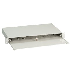 EFB Elektronik Spleißbox ausziehbar 1HE ohne Frontblende, unbestückt, grau