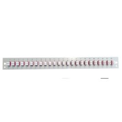 EFB Bestckte Frontblende mit 24 x LC Duplex Kupplung OM3, grau