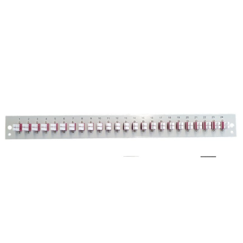 EFB Bestckte Frontblende mit 24 x LC Duplex Kupplung OM3, grau