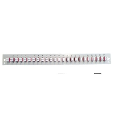 EFB Bestckte Frontblende mit 24 x LC Duplex Kupplung OM3, grau