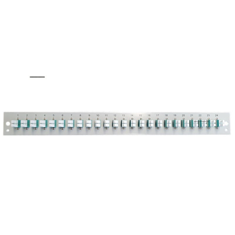 EFB Bestckte Frontblende mit 24 x LC Duplex Kupplung OM3, grau