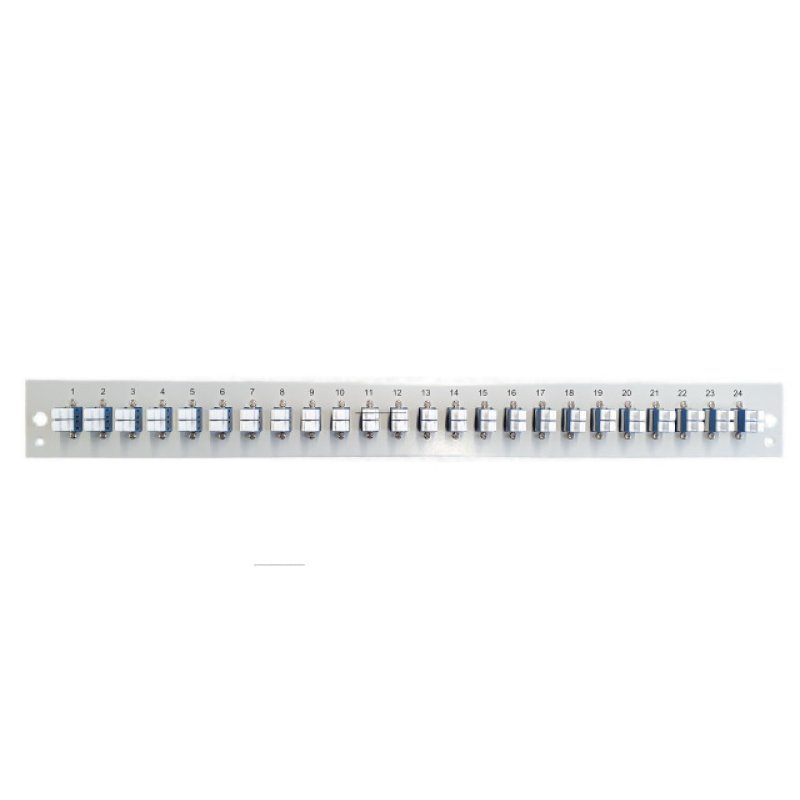 EFB Bestckte Frontblende mit 24 x LC Duplex Kupplung OM3, grau