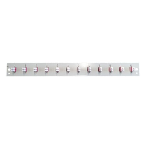 EFB Bestckte Frontblende mit 12 x LC Duplex Kupplung OM4, schwarz
