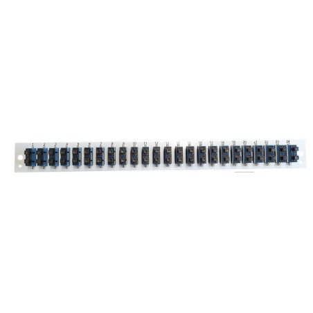 EFB Bestckte Frontblende mit 24 x SC Duplex Kupplung OS2 vertikal, schwarz