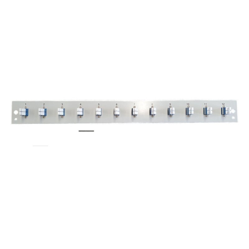 EFB Bestckte Frontblende mit 12 x LC Duplex Kupplung OS2, schwarz