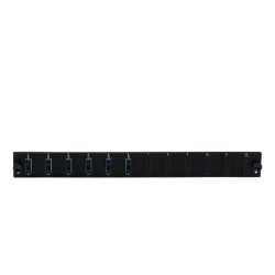 EFB Bestckte 12 Port Frontblende mit 6 x SC Duplex Kupplung OM4 vertikal, schwarz