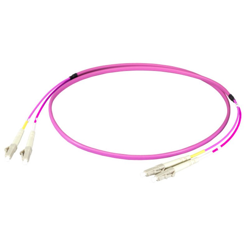 EFB Duplex Patchkabel Flat-Twin LC-LC OM4 1m LSZH 3x5mm erikaviolett