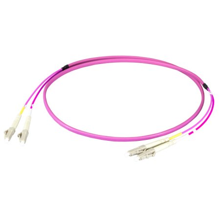 EFB Duplex Patchkabel Flat-Twin LC-LC OM4 1m LSZH 3x5mm erikaviolett