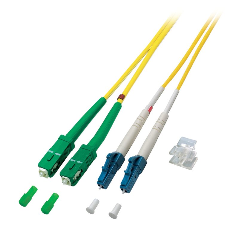 EFB Duplex Patchkabel LC-SC/APC OS2 G652D 0,5m LSZH 2mm gelb