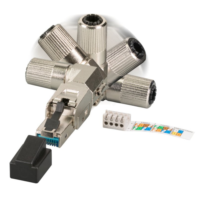 EFB RJ45 Premium Stecker STP, Cat.6A/ClassEA feldkonfektionierbar, vollmetall