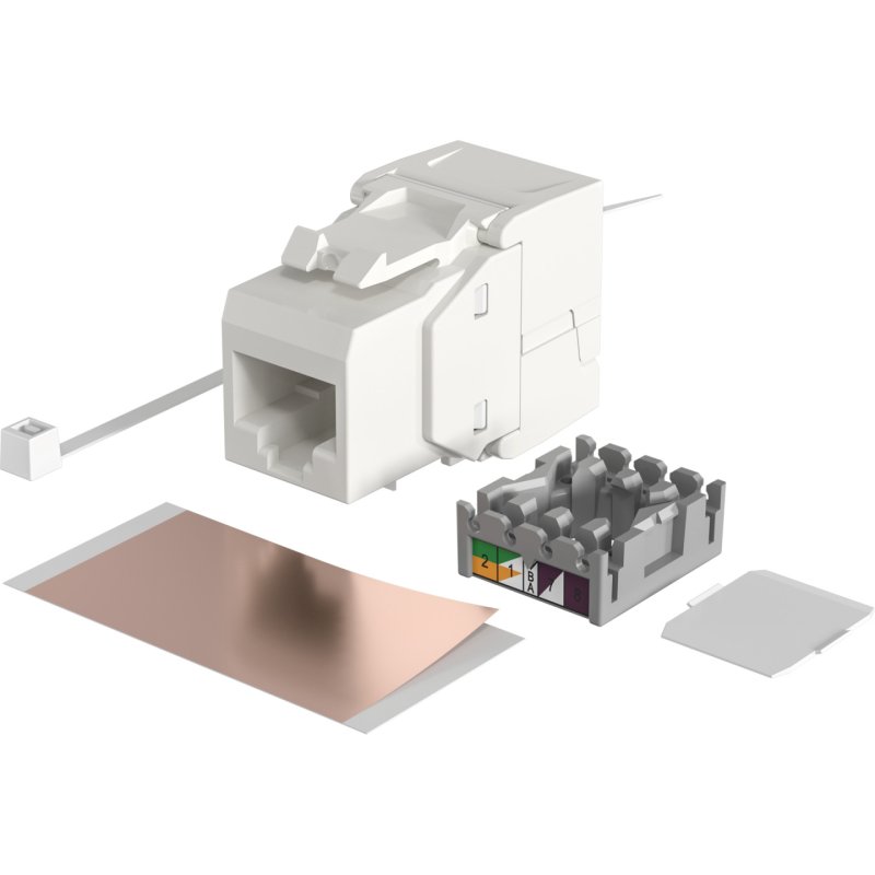EFB RJ45 Keystone UTP, Cat.6, 250MHz, Komponenten zertifiziert, wei