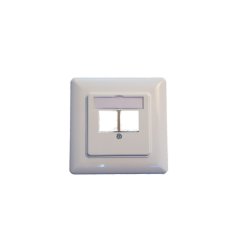 EFB 2-Port Rahmenset fr Keystones, gerader Auslass, DIN49075, RAL9003 Signalwei