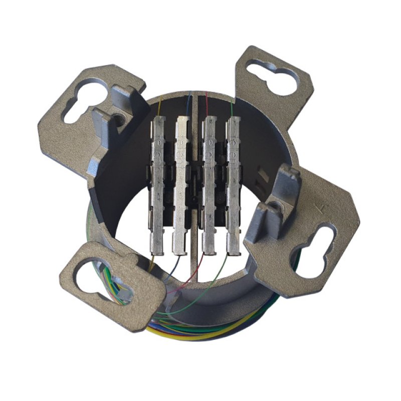 EFB FO Datendose UP, 2 SC-S Kupplungen OM3 mit Shutter, integrierter Spleihalter