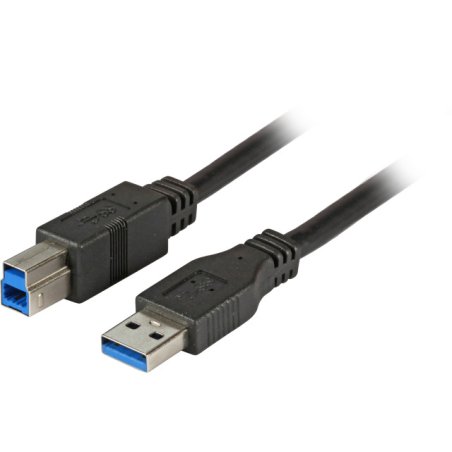 EFB USB3.0 Anschlusskabel A-B, St.-St., 1,0m, schwarz, Premium
