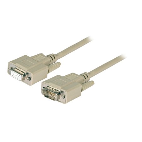 EFB VGA Verlngerungskabel, 2x HD-DSub 15, St.-Bu., 2,0m, beige