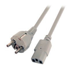 EFB Netzleitung Schutzkontakt 180 - C13 180 grau, 5,0 m, 3 x 1,00 mm