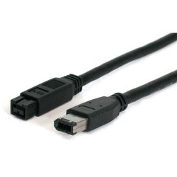 StarTech.com 6 ft 1394b Firewire Cable 9-6 Pin M-M 1,8 m Noir