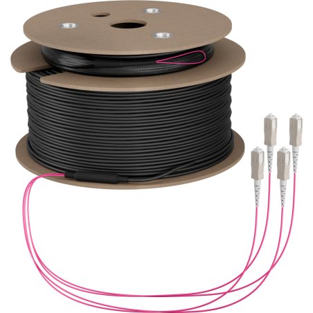 EFB Elektronik O8301S110OM4 câble InfiniBand et à fibres optiques 110 m 4x SC U-DQ(ZN) BH Beige, Noir, Magenta