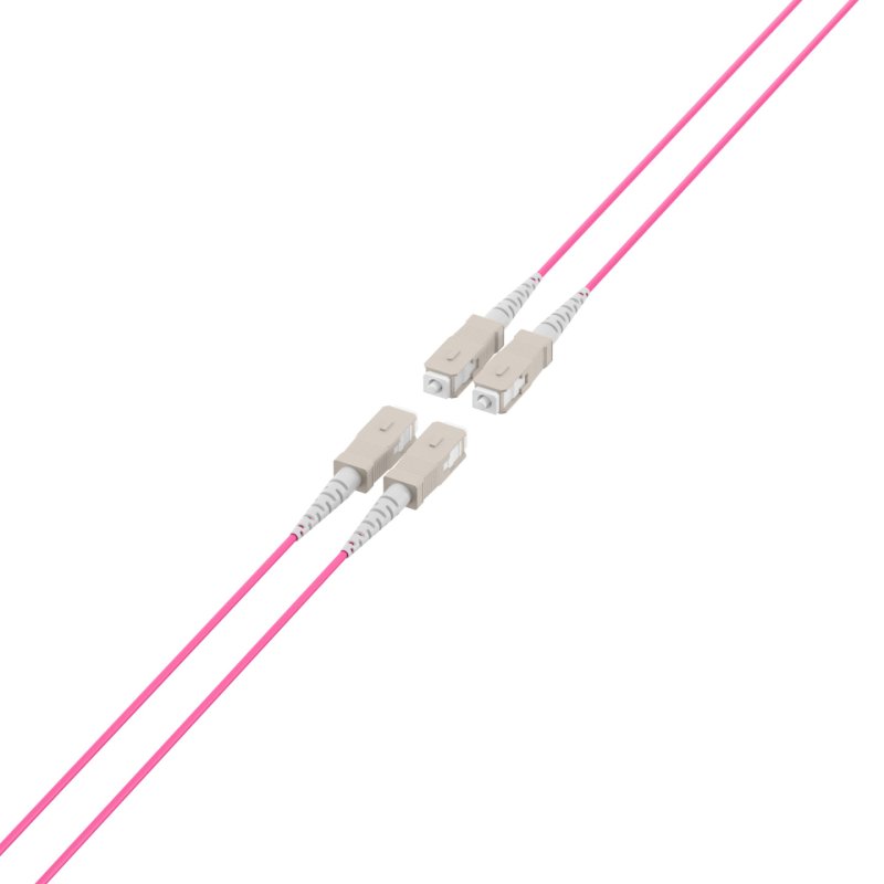 EFB Elektronik O8301S110OM4 câble InfiniBand et à fibres optiques 110 m 4x SC U-DQ(ZN) BH Beige, Noir, Magenta