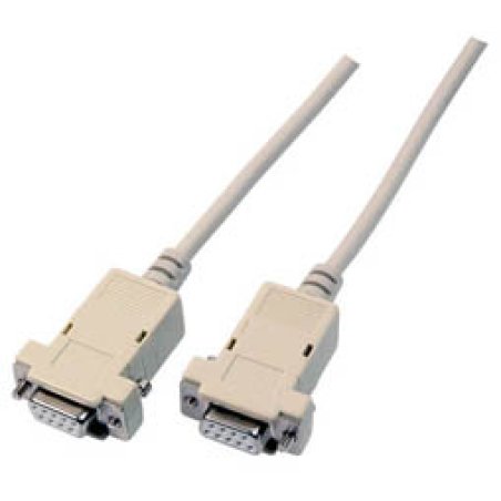 EFB Serielles Null-Modemkabel, 2x DSub 9, Bu.-Bu., 2,0m, beige