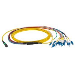 EFB MTP/APC(F)-LC Trunkkabel OS2 12 Fasern Typ B LSZH gelb 2m