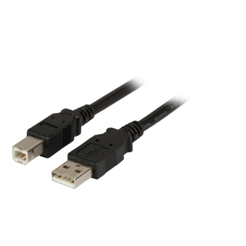 EFB USB2.0 Anschlusskabel A-B, St.-St., 3,0m, schwarz, Premium