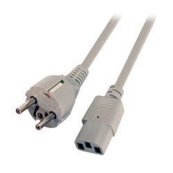 EFB Netzleitung Schutzkontakt 180 - C13 180 grau, 3,0 m, 3 x 1,00 mm
