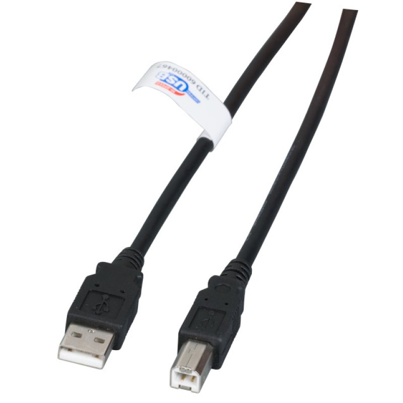 EFB Elektronik K5203.5 USB cable USB 2.0 5 m USB A USB B 0.48 Gbit/s Black