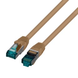 EFB RJ45 Patchkabel Cat.6A S/FTP LSZH braun 15m