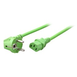 EFB Netzleitung Schutzkontakt 90 - C13 180, grn, 1,8 m, 3 x 0,75 mm