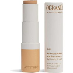 ATTITUDE Oceanly Plastic-Free Light Coverage Under Eye Concealer Stick Titanium Dioxide-Free EWG Verified Vegan Makeup