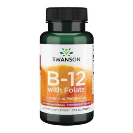 Swanson Vitamin B-12 1000mcg & Folate 665mcg 250 Lozenges