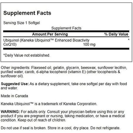 Swanson Ubiquinol 100mg 60 Softgels