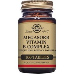 Solgar Megasorb Vitamin B-Complex Tablets - Supports Mental Performance - Promotes a Reduction in Tiredness and Fatigue