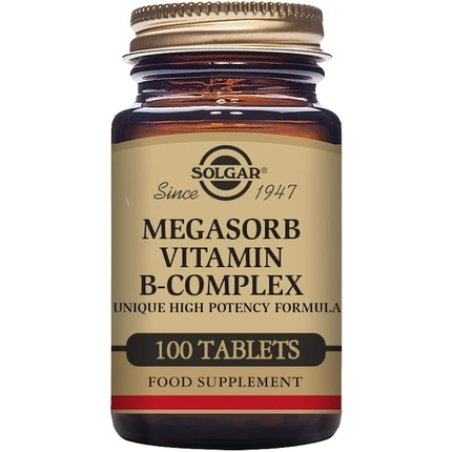 Solgar Megasorb Vitamin B-Complex Tablets - Supports Mental Performance - Promotes a Reduction in Tiredness and Fatigue