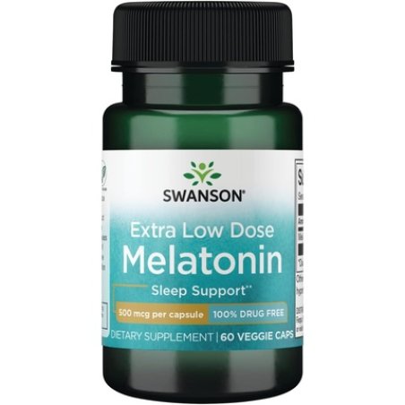 Swanson Melatonin 500mcg 60 Veg Capsules