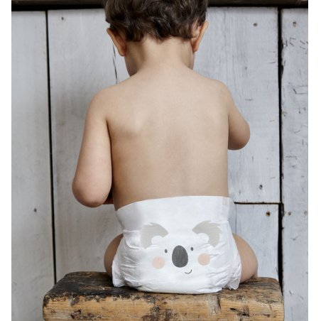 Kit & Kin Eco Size 5 Nappies Koala & Monkey Design 11 Kg 30 Nappies