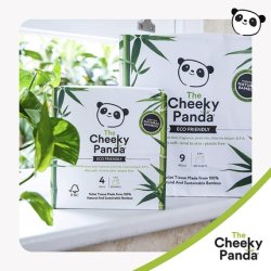 The Cheeky Panda – Bamboo Toilet Tissue Paper | Pack Of 9 Rolls 3-Ply, 200
