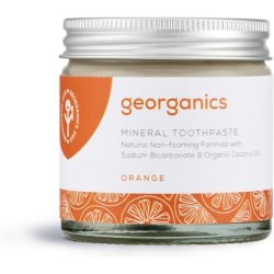 Georganics Organic Mineral-Rich Teeth Whitening Toothpaste with Organic Virgin Coconut Oil 60ml Orange