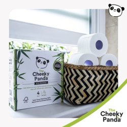 The Cheeky Panda Plastic-Free Toilet Paper 4 Rolls 460g