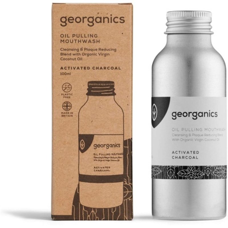 Georganics Activated Charcoal Oil Pulling Mouthwash 100ml