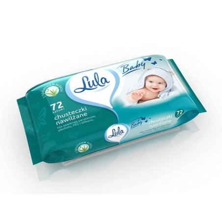 LULA Moist Cleaning Wipes with Aloe Vera Paraben and Alcohol Free 60 Count