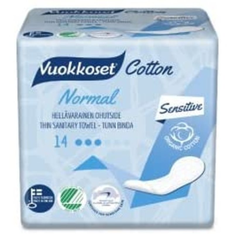 Vuokko Femme Cotton Normal Pad Without Wings 14 Count