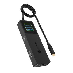 ICY BOX Spade Dock 4038, 7-in-1 DockingStation with LCD-Display and PD 100 W