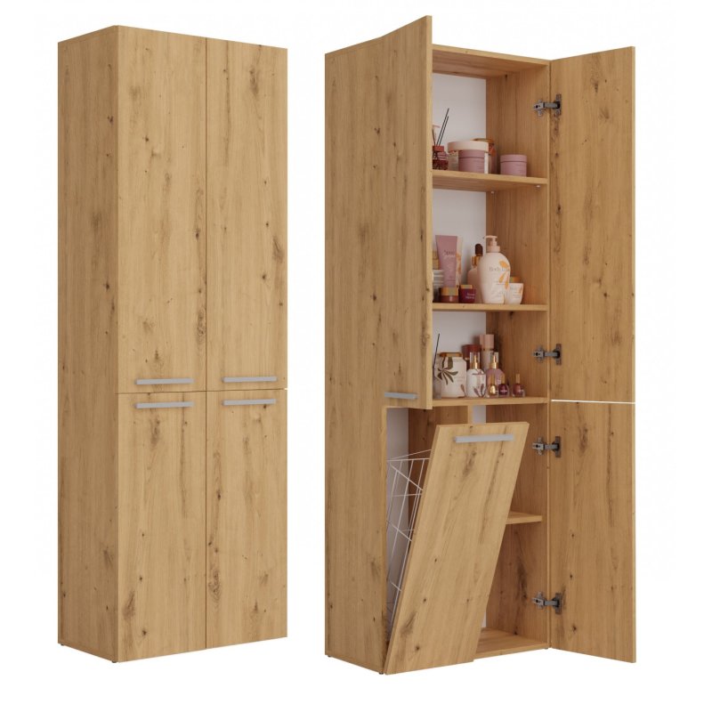 Topeshop NEL 1K DD ART KPL armoire de rangement de salle de bain Chêne