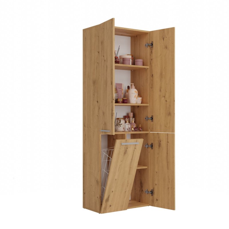 Topeshop NEL 1K DD ART KPL armoire de rangement de salle de bain Chêne