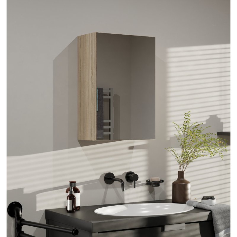 Topeshop POLA 1DL SONOMA armoire de rangement de salle de bain Chêne, Bois